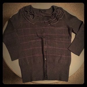 Banana Republic Cardigan with Ruffled Neckline